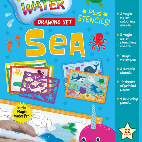 Buddy & Barney Magic Water Drawing Set - Sea Animals