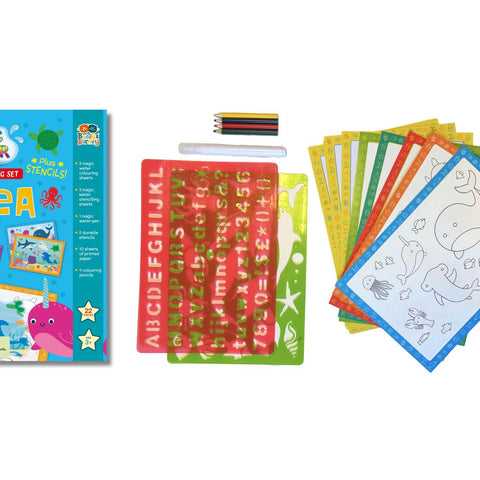 Buddy & Barney Magic Water Drawing Set - Sea Animals
