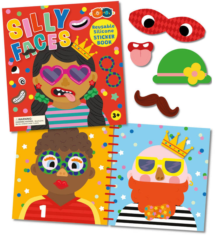 Buddy & Barney Silicone Sticker Book - Silly Faces