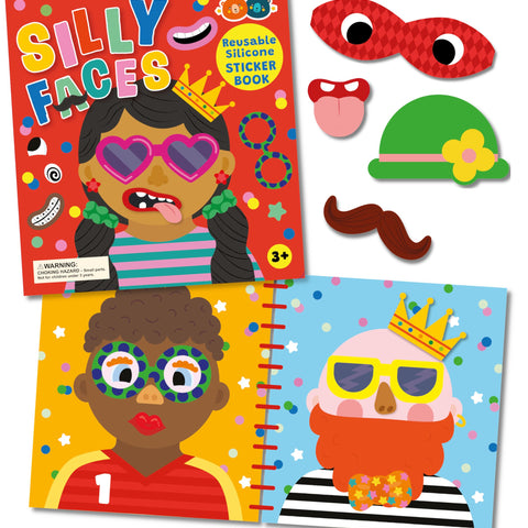 Buddy & Barney Silicone Sticker Book - Silly Faces