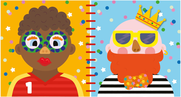 Buddy & Barney Silicone Sticker Book - Silly Faces