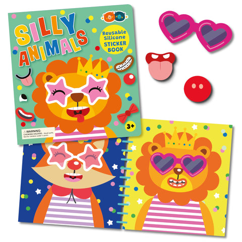 Buddy & Barney Silicone Sticker Book - Silly Animals