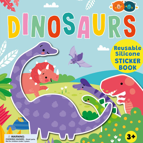 Buddy & Barney Silicone Sticker Book - Dinosaurs