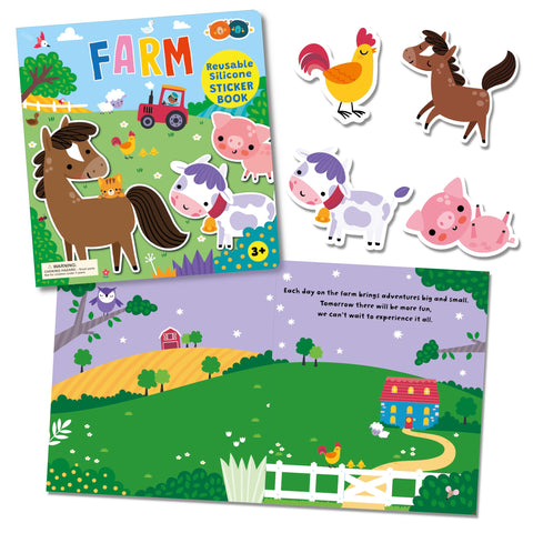 Buddy & Barney Silicone Sticker Book - Farm