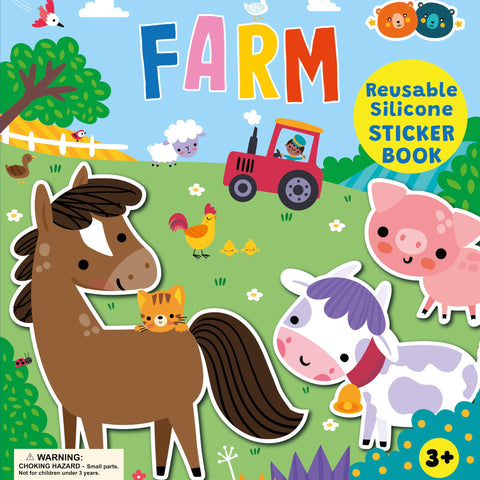 Buddy & Barney Silicone Sticker Book - Farm