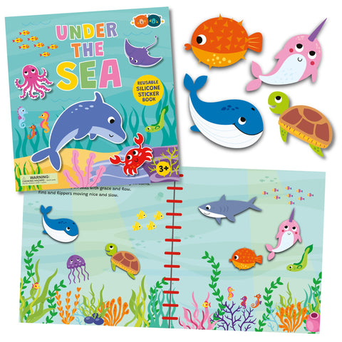 Buddy & Barney Silicone Sticker Book - Under the Sea