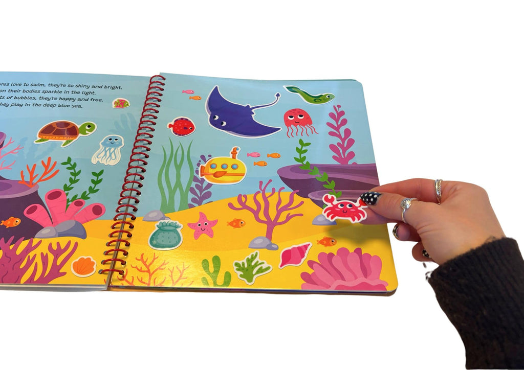 Buddy & Barney Silicone Sticker Book - Under the Sea