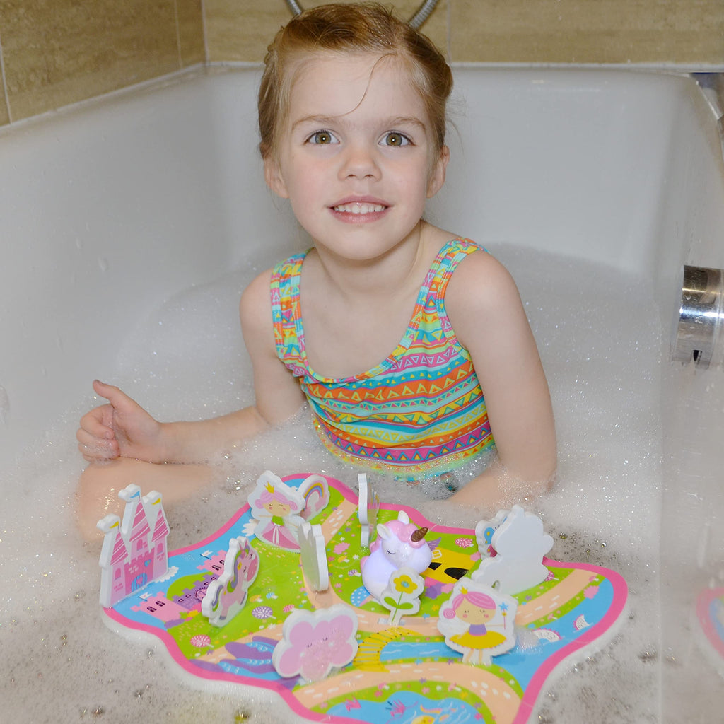 Buddy & Barney Unicorn World Bath Set - Light-Up Fun