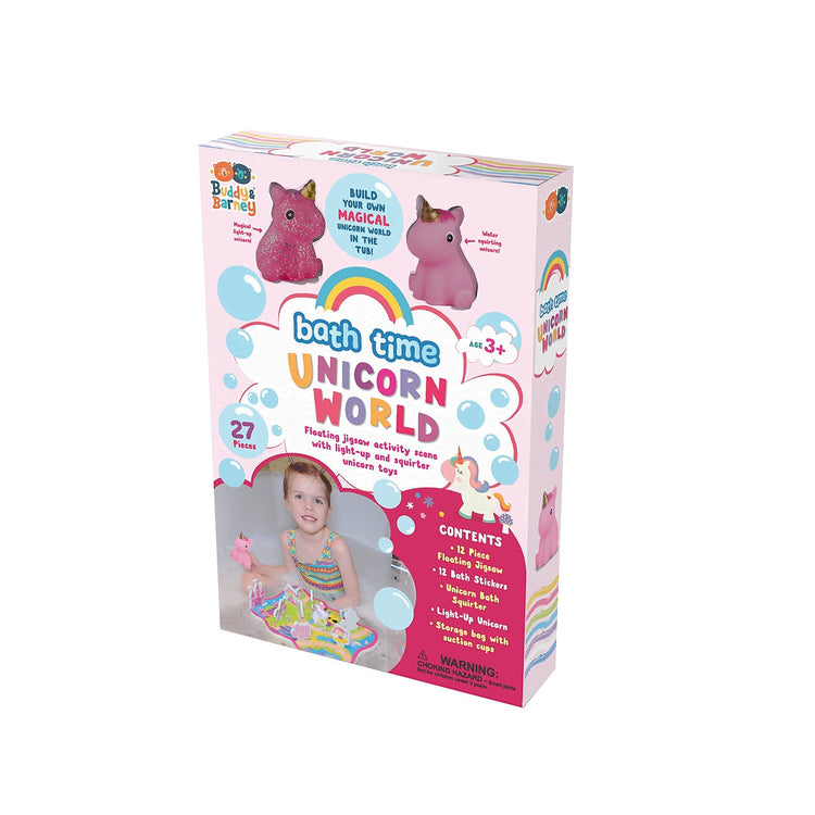 Buddy & Barney Unicorn World Bath Set - Light-Up Fun