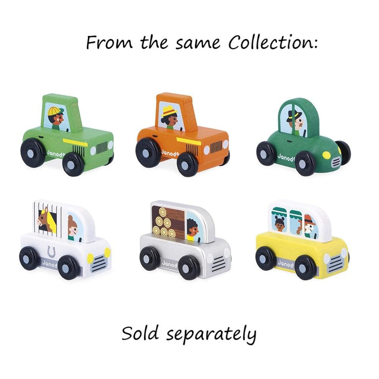 Janod Cross Roads Family Car - Wooden City Story Starter