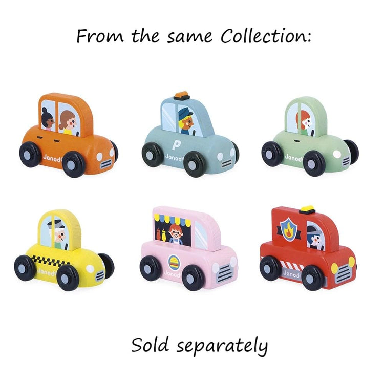 Janod Cross Roads Family Car - Wooden City Story Starter