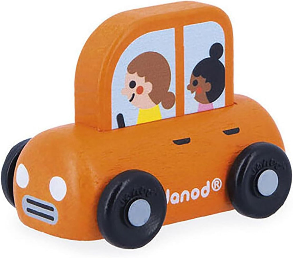 Janod Cross Roads Family Car - Wooden City Story Starter
