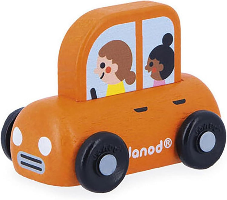Janod Cross Roads Family Car - Wooden City Story Starter