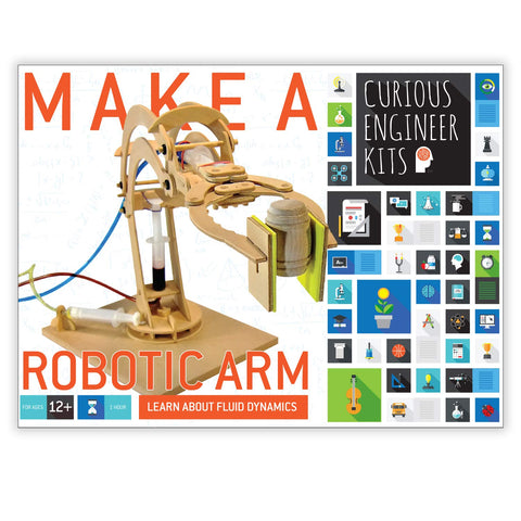 Copernicus Working Wooden Robotic Arm Kit - Build and Learn Hydraulics