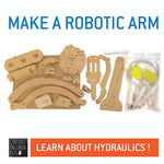 Copernicus Working Wooden Robotic Arm Kit - Build and Learn Hydraulics