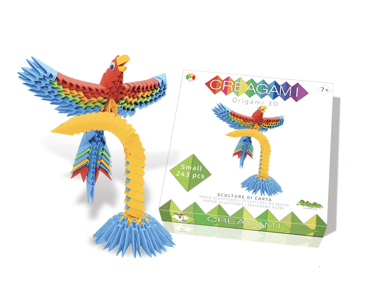 Creagami Parrot - 243-Piece 3D Origami Paper Craft Kit!