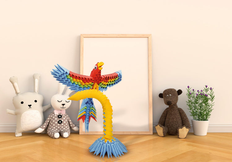 Creagami Parrot - 243-Piece 3D Origami Paper Craft Kit!