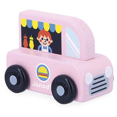 Janod Cross Roads Food Truck - Wooden Snack Stop on Wheels