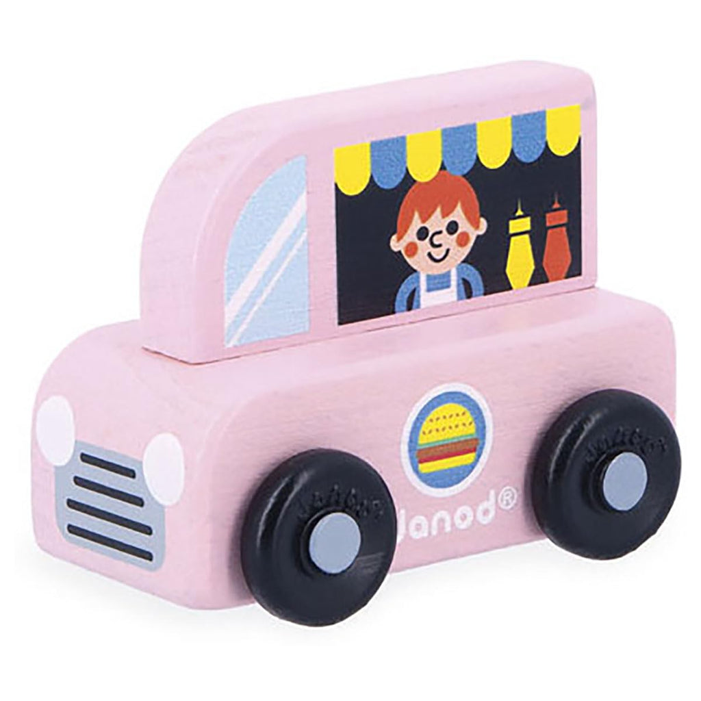 Janod Cross Roads Food Truck - Wooden Snack Stop on Wheels