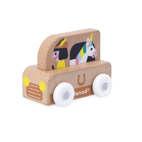 Janod Unicorn Transport Truck - Enchanted Kingdom Vehicle