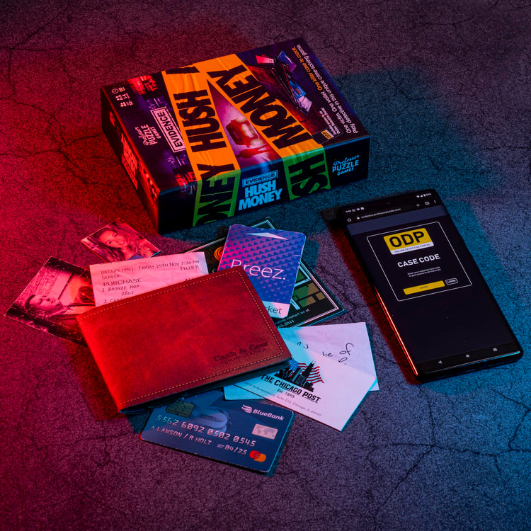 Evidence Hush Money Crime-Solving Game | Digital Hybrid