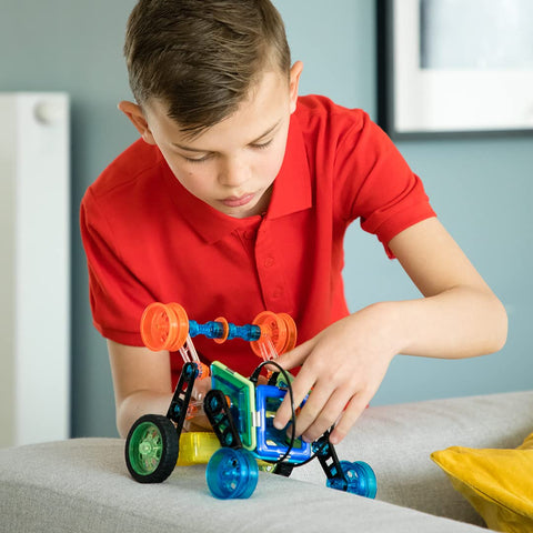 GeoSmart Flip Bot - 30-Piece RC Magnetic Vehicle That Flips