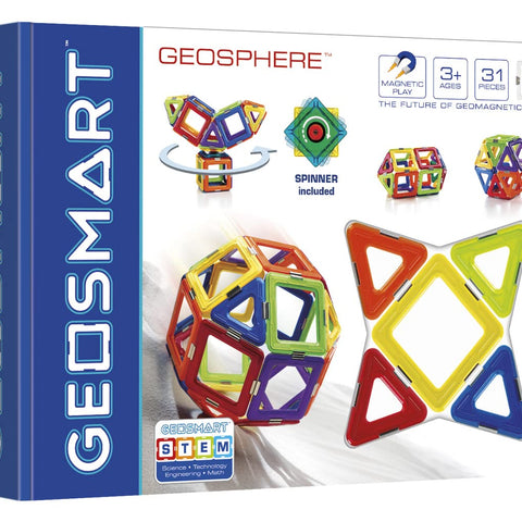 GeoSmart GeoSphere - 31-Piece Magnetic Spinner Building Set