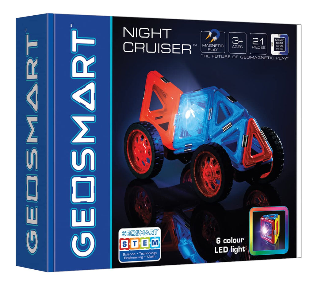 GeoSmart Night Cruiser STEM Vehicle Magnetic Building Set