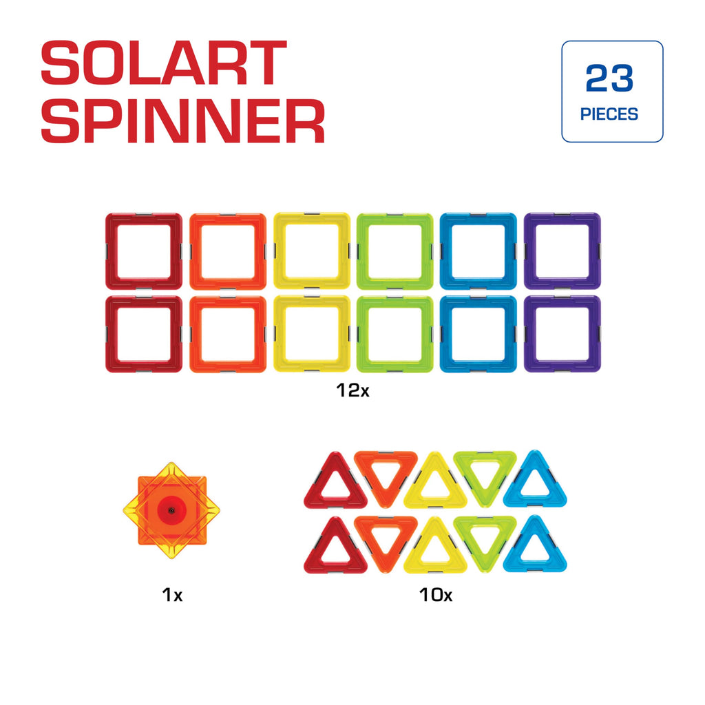 GeoSmart Solar Spinner - 23-Piece Magnetic STEM Build Set