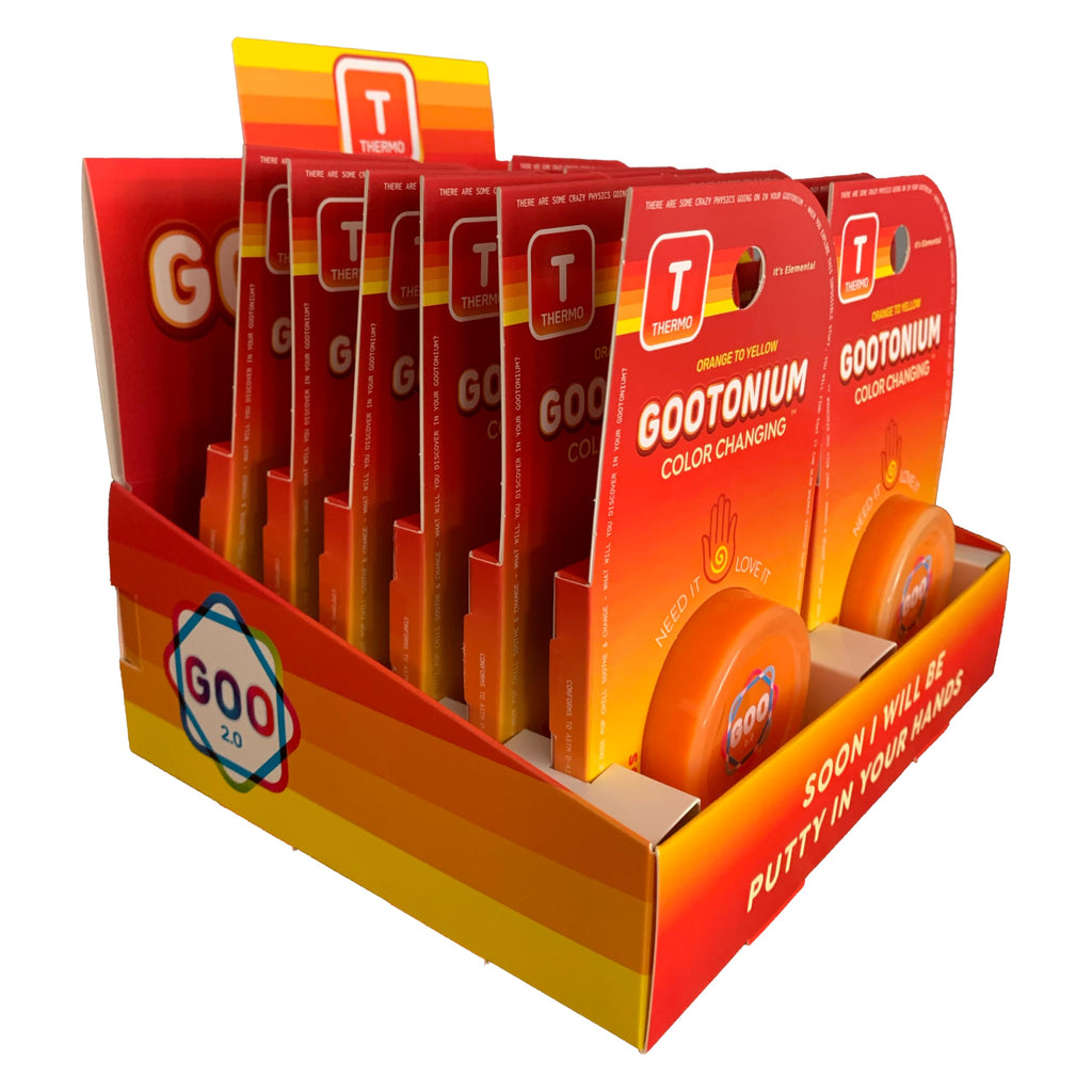 Gootonium Thermochromic Orange Putty - Shimmering Sensory Fun