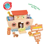 Happy Earth - Noah's Ark Wooden Play Set & Animal Puzzle