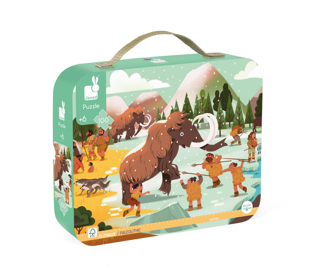 Janod Prehistory Panorama Puzzle - 100 Pieces in Gift Case