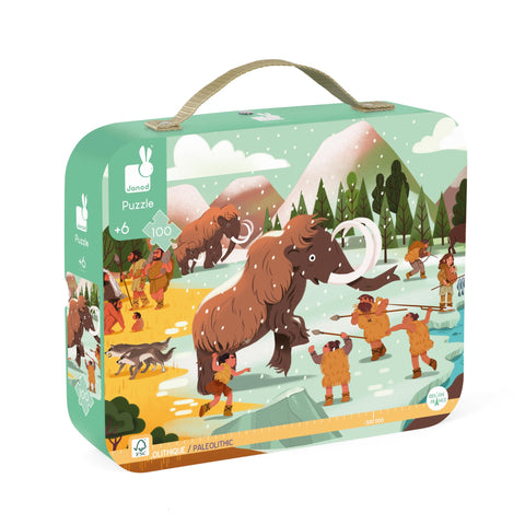 Janod Prehistory Panorama Puzzle - 100 Pieces in Gift Case