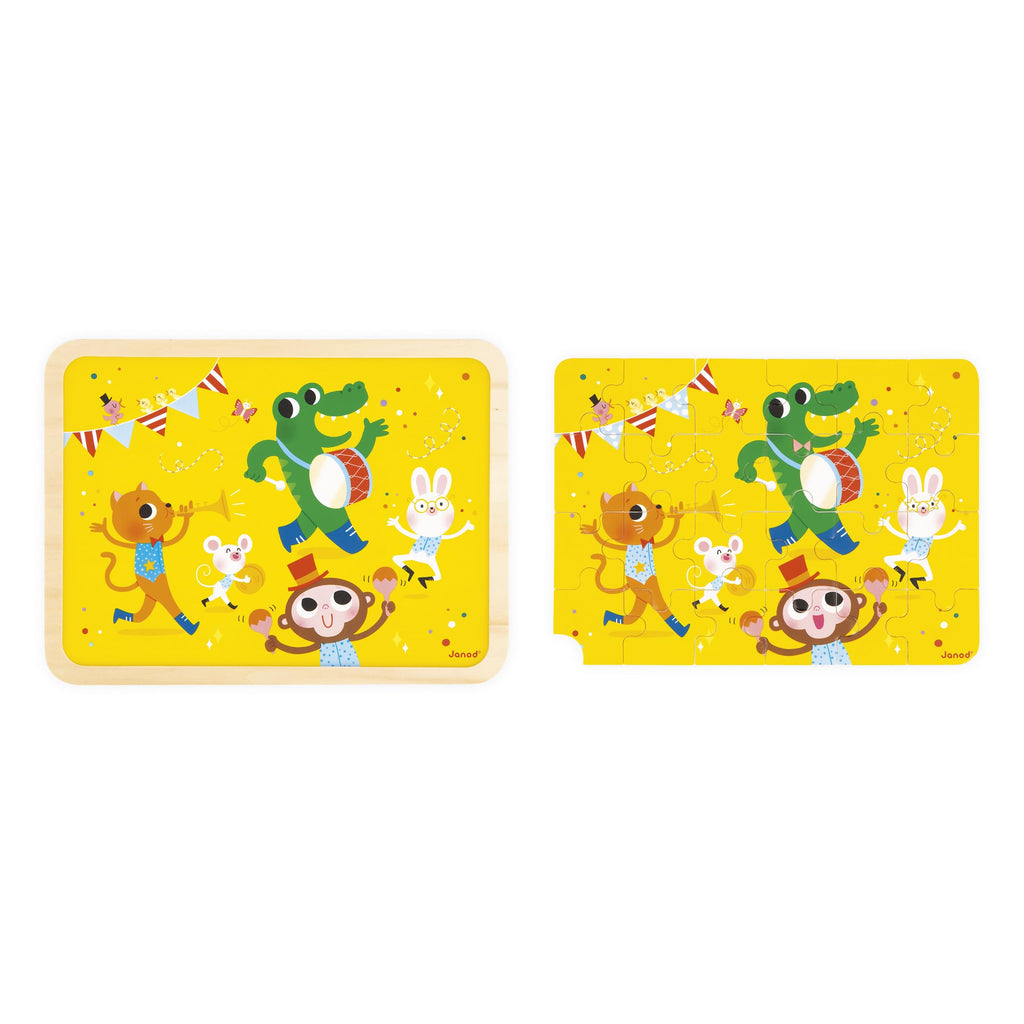 Janod Wooden Puzzle - 24 Pieces with Spot-the-Difference Game