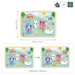 Janod Farm Wooden Puzzle - 24 Pieces with Spot-the-Difference