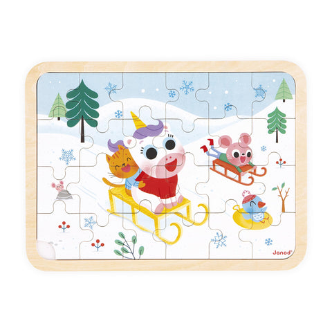 Janod 24-Piece Wooden Puzzle - Spot-the-Difference Challenge