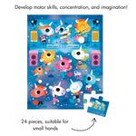 Janod Unicorn Rock Concert Puzzle - 24 Pieces With Case