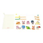 Janod Applepop Fishing Game - 10 Animals, 2 Clamps, FSC