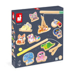 Janod Applepop Fishing Game - 10 Animals, 2 Clamps, FSC