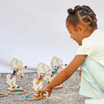 Janod Applepop Horse - Wooden Carnival Ring Toss Party Game