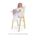 Janod Candy Chic Highchair - Wooden Doll Chair with Cushion