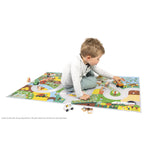 Janod Countryside Car Rug - Soft Non-Slip Play Mat 120cm