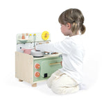 Janod Wooden Kitchenette - 10 Accessories and Sound Knobs