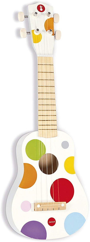 Janod Confetti Ukulele - Wooden Musical Toy for Kids 3+