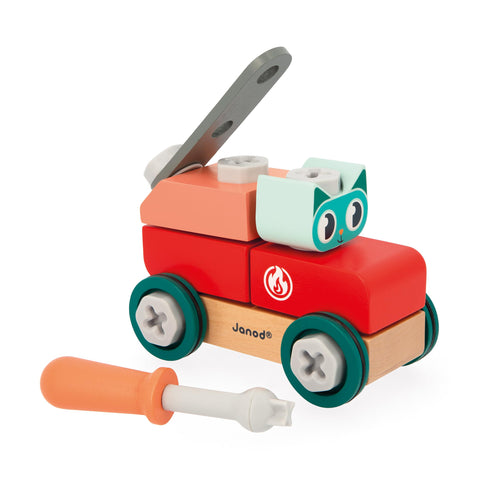 Janod Brico'Kids Cat Car - Buildable Wooden DIY Vehicle