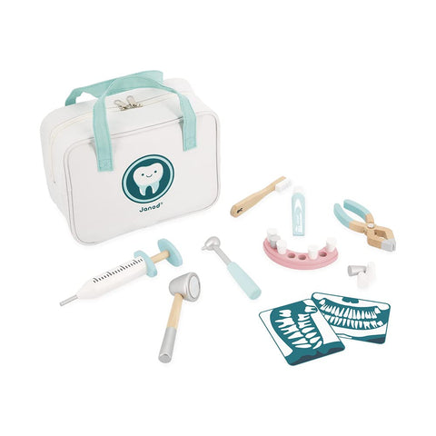 Janod Dentist Case - 9-piece Dental Kit with Removable Teeth