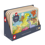 Janod Dinosaur Chunky Puzzle - 7 Easy-Grip Wooden Pieces