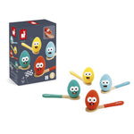 Janod Egg Race Game - 4 Spoons, 4 Eggs, Family Balance Fun