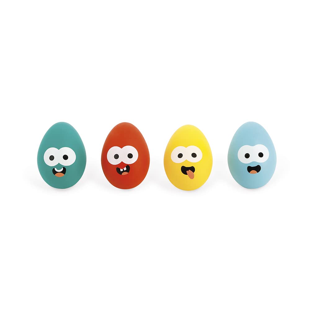 Janod Egg Race Game - 4 Spoons, 4 Eggs, Family Balance Fun