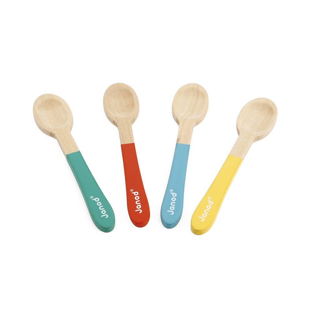Janod Egg Race Game - 4 Spoons, 4 Eggs, Family Balance Fun